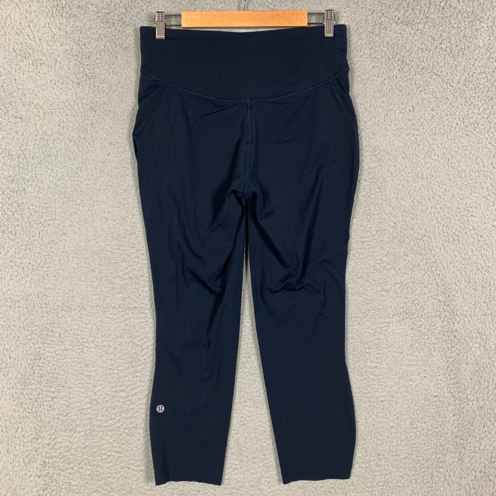 Lululemon Align High-Rise Crop 23" Womens 10 Navy Blue Yoga Leggings Nulu Soft - Picture 5 of 9